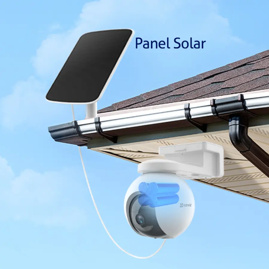 Cámara de Vigilancia Ezviz EB8 4G + Panel Solar - Día y Noche, 2K 2304 x 1296 , WiFi, 802.11n, 2.4GHz, Sensor CMOS de Escaneo Progresivo de 1-2.8_ y 3 Megapíxeles, MicroSD, Vi (2).webp